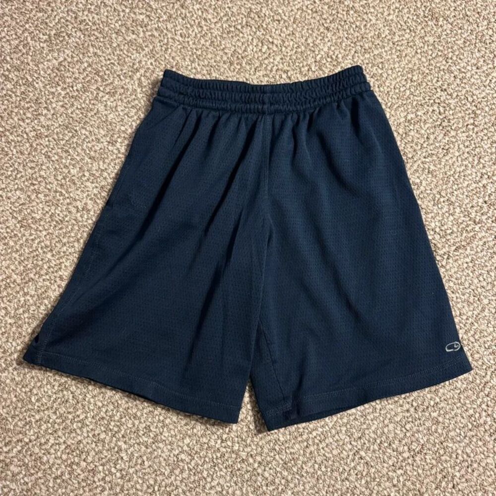 Champion Mesh Athletic Shorts Boys M 8-10 Navy Blue Basketball Shorts